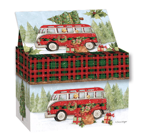 Home for Christmas holly plaid 4 x 6 RECIPE CARD PACK of 36 cards Lang 